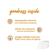 Plum Chamomile & White Tea Sheer Matte Day Cream 60ml with SPF50 PA+++ | Broad Spectrum Protection & Lightweight | Non-Greasy, Soothes & Brightens Skin, Daily Use Sunscreen