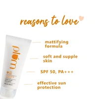 Plum Chamomile & White Tea Sheer Matte Day Cream SPF50 PA+++ 60ml | Lightweight Daily Moisturizer | Broad Spectrum UVA/UVB Protection | Vegan & Cruelty-Free