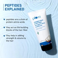 Plum Coconut Milk & Peptides Conditioner 175gm | Strengthens & Hydrates Hair | Soft, Smooth & Silky Hair | Conditioner for Dull & Rough Hair | Unisex & Vegan