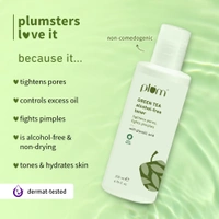Plum Green Tea Face Toner 200ml | With Glycolic Acid | Alcohol-Free | Fights Pimples, Tightens Pores & Controls Oil | Gently Exfoliates Dead Skin Cells | For Oily & Acne-Prone Skin | Women & Men | Vegan