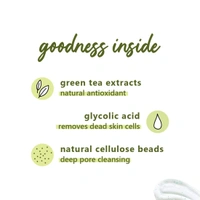 Plum Green Tea Gentle Revival Face Scrub 75g | Blackhead Removal & Exfoliation | Enriched with Green Tea Extracts | For Oily & Acne-Prone Skin | 100% Vegan & Paraben-Free