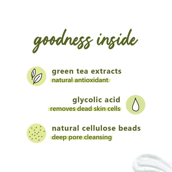 Plum Green Tea Gentle Revival Face Scrub 75g | Blackhead Removal & Exfoliation | Enriched with Green Tea Extracts | For Oily & Acne-Prone Skin | 100% Vegan & Paraben-Free