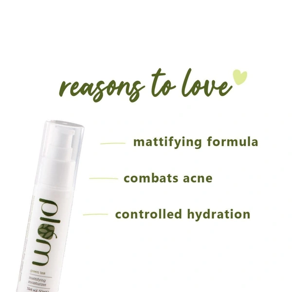 Plum Green Tea Mattifying Moisturizer 50ml | Oil-Free Daily Face Cream for Oily, Acne-Prone & Combination Skin | Lightweight Hydration, Non-Greasy, Vegan & Paraben-Free