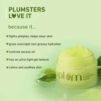 Plum Green Tea Renewed Clarity Night Gel 50ml with Glycolic Acid | Hydrating Night Cream for Women | Fights Acne, Repairs Overnight | Lightweight, Vegan & Paraben-Free