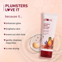 Plum Saffron & Papaya Glow Face Wash 100ml | With Vitamin B5 | Boosts Glow & Brightens Skin | Gentle, Non-Drying Gel Cleanser | For Women & Men | All Skin Types | Vegan