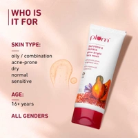 Plum Saffron & Papaya Glow Face Wash 100ml | With Vitamin B5 | Boosts Glow & Brightens Skin | Gentle, Non-Drying Gel Cleanser | For Women & Men | All Skin Types | Vegan