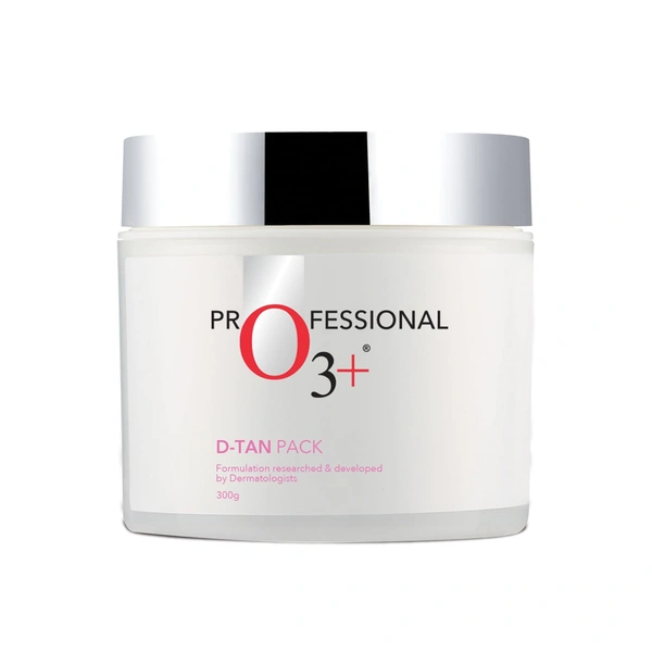 O3+ Professional O3+ D-TAN Pack | For Tan Removal & Brighten Skin | Glowing Complexion | Infused with Mint and Eucalyptus Oil | Sun Damage Protection |Deep Nourishment | 300g