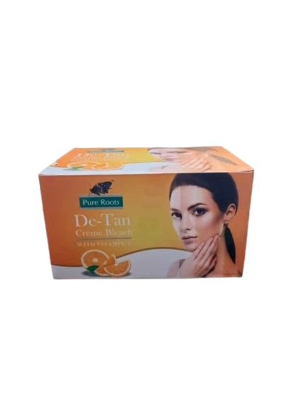 Pure Roots DeTan Creme Bleach 224g | Gentle and Natural Lightening Formula | Tan Removal & Skin Brightening | Effective for Tan, Pigmentation & Brightening | Fast Tan Removal |