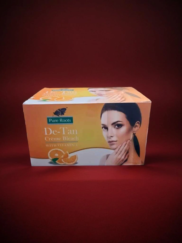 Pure Roots DeTan Creme Bleach 224g | Gentle and Natural Lightening Formula | Tan Removal & Skin Brightening | Effective for Tan, Pigmentation & Brightening | Fast Tan Removal |