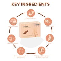 Raaga Professional Stem Cells Infused Anti Acne 6 Step Facial Kit 61g | with Green Grapes, Chilli Pepper Stem Cells & Cinnamon | Boos Skin Metabolism | Gives Long-Lasting Skin Protection | for All Skin Types