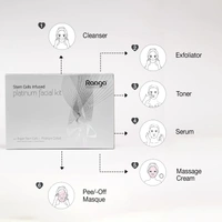 Raaga Professional Stem Cells Infused Platinum 6 Step Facial Kit - 61g | with Argan Stem Cells & Platinum Colloid | Restore Skin Balance | Skin cell regeneration | Suitable for All Skin Types