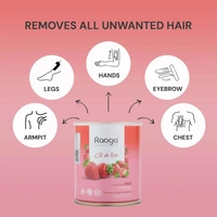 Raaga Professional Strawberry Liposoluble Wax 800ml | Hair Removal Wax for All Skin Types | Smooth & Gentle Body Wax | Salon Quality with Long-Lasting Results