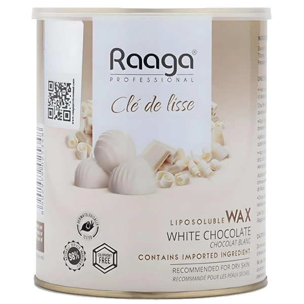 Raaga Professional White Chocolate Liposoluble Wax 800ml | Smooth Hair Removal for All Skin Types | Salon Quality Body Wax | Gentle, Moisturizing & Long-Lasting Results