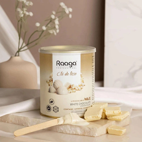Raaga Professional White Chocolate Liposoluble Wax 800ml | Smooth Hair Removal for All Skin Types | Salon Quality Body Wax | Gentle, Moisturizing & Long-Lasting Results