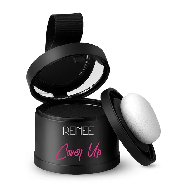 Renee RENEE Cover-Up Hair Powder ( Black ) 4g | Helps Cover Grey Roots & Patches | Highly Pigmented | Matte Finish | Invisible Flawless Finish | Instant Coverage | Long-Lasting