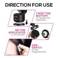 Renee RENEE Cover-Up Hair Powder ( Black ) 4g | Helps Cover Grey Roots & Patches | Highly Pigmented | Matte Finish | Invisible Flawless Finish | Instant Coverage | Long-Lasting