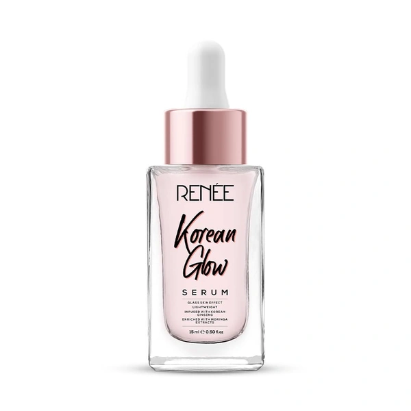Renee Korean Glow Serum 15ml | Glass Skin Effect | Lightweight | Enriched with Moringa Extracts | Non Greasy, Hydrates |  Moisturizing Serum for Even Skin Tone | Youthful glow | Glowing Complexion & Skin Repair |