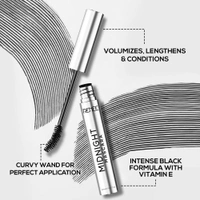 Renee Midnight Mascara  8ml | Volumizing & Lengthening Mascara | Intense Black Lash Definition | Bold, Long-Lasting Lashes | Smudge-Proof Mascara | Darkest Black | Clump-Free | Infused with Vitamin E | Suitable for All Eye Shapes |