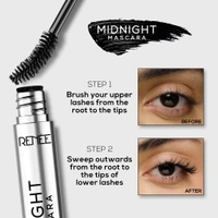 Renee Midnight Mascara  8ml | Volumizing & Lengthening Mascara | Intense Black Lash Definition | Bold, Long-Lasting Lashes | Smudge-Proof Mascara | Darkest Black | Clump-Free | Infused with Vitamin E | Suitable for All Eye Shapes |