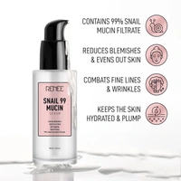 Renee Snail 99 Mucin Serum for Face  50ml | Hydrating & Skin Repair Serum | Boost Skin Elasticity | Ideal for Glowing Skin | 99% Snail Secretion Filtrate | Intense Hydration, Blemishes, Wrinkles & Spot Correction, Anti Ageing, Skin Firming - All Skin Types |