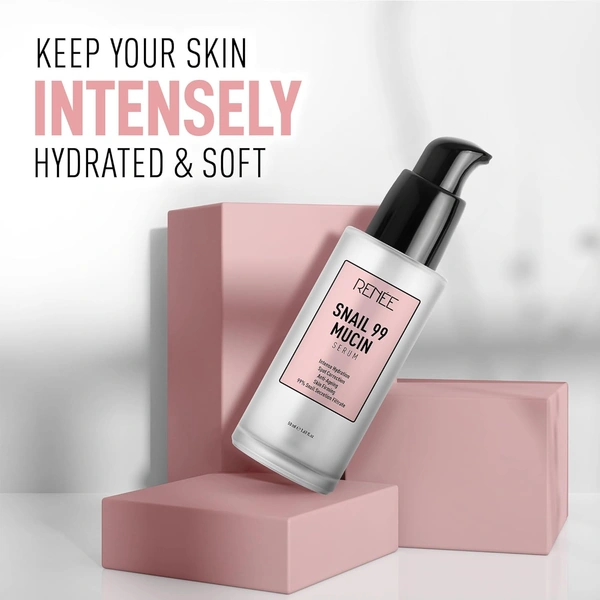 Renee Snail 99 Mucin Serum for Face  50ml | Hydrating & Skin Repair Serum | Boost Skin Elasticity | Ideal for Glowing Skin | 99% Snail Secretion Filtrate | Intense Hydration, Blemishes, Wrinkles & Spot Correction, Anti Ageing, Skin Firming - All Skin Types |