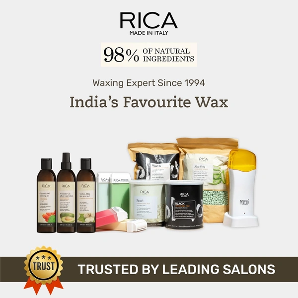 Rica Green Apple Liposoluble Wax | Gentle Hair Removal with Antioxidant-Rich Formula | Superior Tan Removal | Easy To Use | Soothing & Hydrating Skin | 800ml