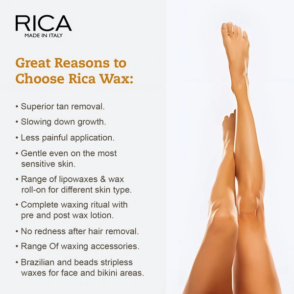 Rica Green Apple Liposoluble Wax | Gentle Hair Removal with Antioxidant-Rich Formula | Superior Tan Removal | Easy To Use | Soothing & Hydrating Skin | 800ml