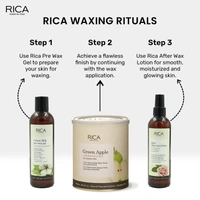 Rica Green Apple Liposoluble Wax | Gentle Hair Removal with Antioxidant-Rich Formula | Superior Tan Removal | Easy To Use | Soothing & Hydrating Skin | 800ml
