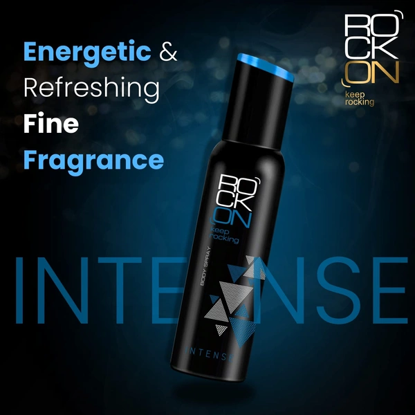 Rock On Intense Body Spray 150ml | Unisex Long-Lasting Fragrance Deodorant | Refreshing & Energizing Body Spray for Men & Women | Daily Odor Control