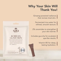 Sara Beuty Korean Glass Glow Facial Kit with Rice Extract & Ceramides | 10 Step Salon Facial Kit for Brightening, Hydration & Smooth Radiant Skin