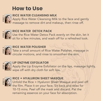 Sara Beuty Korean Glass Glow Facial Kit with Rice Extract & Ceramides | 10 Step Salon Facial Kit for Brightening, Hydration & Smooth Radiant Skin