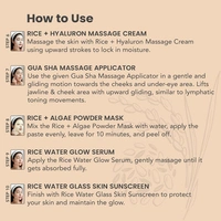 Sara Beuty Korean Glass Glow Facial Kit with Rice Extract & Ceramides | 10 Step Salon Facial Kit for Brightening, Hydration & Smooth Radiant Skin