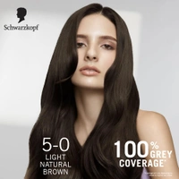 Schwarzkopf Colour Specialist 5.0 Light Natural Brown Permanent Hair Colour 100ml  With Omegaplex + Hyaluronic Acid | Anti-Breakage | 100% Grey Coverage | Nourished Shine