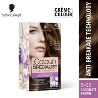 Schwarzkopf Colour Specialist 5.65 Chocolate Brown Permanent Hair Colour 100ml with Omegaplex & Hyaluronic Acid | Anti-Breakage | 100% Grey Coverage | Nourished Shine