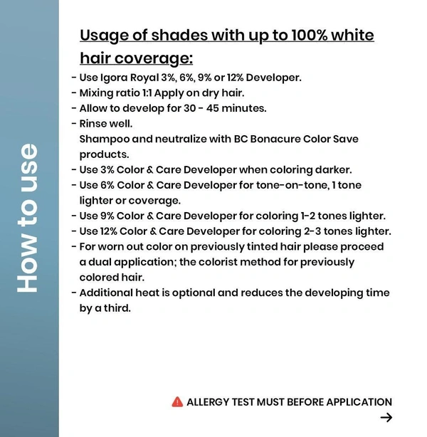 Schwarzkopf Igora Royal Highlifts 12-0 Special Blonde Natural Permanent Hair Color Tube 60ml for Cool Blonde Shades| High Lift Formula with Bond Protection