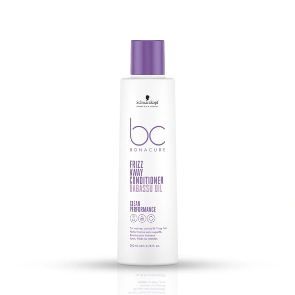 Schwarzkopf Professional Bonacure Frizz Away Fresh Conditioner with Babassu Oil | Frizz Control & Hydration | Smooth, Manageable Hair | Lightweight Formula | Frizz Free look | 200ml