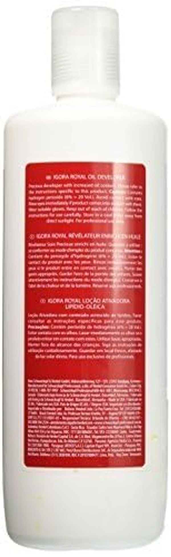 Schwarzkopf Professional Developer 6% 20 Vol 1000ml for Igora Royal| Ideal for Vibrant & Long-Lasting Color | Optimal Lift & Even Results | Salon-Quality Hair Coloring | (Note:By Including Additional Weight charge of Product is 49/-)