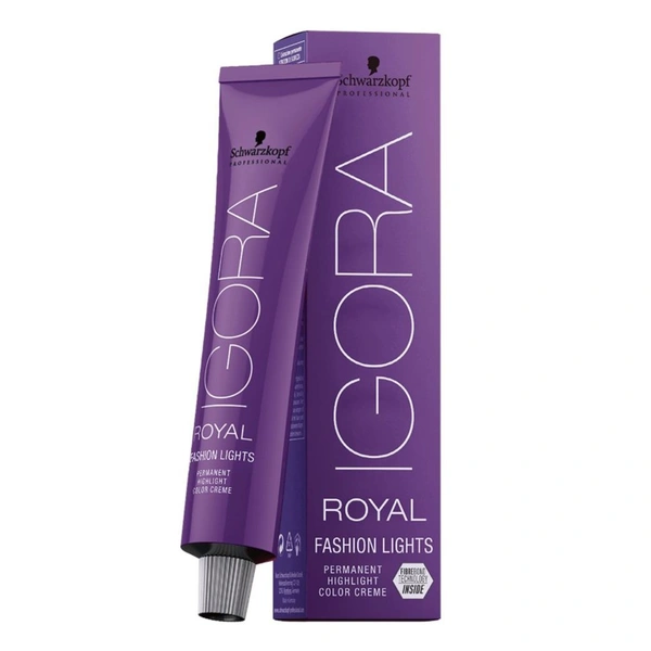 Schwarzkopf Professional L-00 Netural Extra IGORA Royal Fashion Lights 60gm|  Permanent Highlight Color Creme | Natural Tone & Up to 5 Levels of Lift