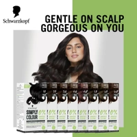 Schwarzkopf Simply Colour Chestnut Brown 4.68 Hair Colour 142.5ml | 100% Grey Coverage | Ammonia & Silicone Free | With Soy Protein, Argan Oil & Oat Milk | Gentle Formula