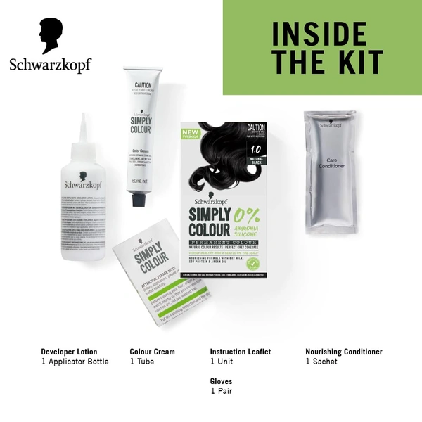 Schwarzkopf Simply Colour Chestnut Brown 4.68 Hair Colour 142.5ml | 100% Grey Coverage | Ammonia & Silicone Free | With Soy Protein, Argan Oil & Oat Milk | Gentle Formula