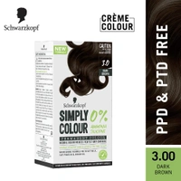 Schwarzkopf Simply Colour Dark Brown 3.0 Hair Colour 142.5ml | 100% Grey Coverage | Ammonia & Silicone Free | With Soy Protein, Argan Oil & Oat Milk | Gentle Formula