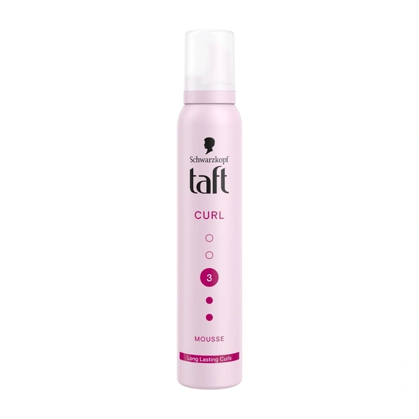 Schwarzkopf Taft Curl Hold 3 Hair Mousse | Medium Hold & Bounce | Frizz Control & Curl Definition | Lightweight & Non-Sticky | Silicone-Free | For Curly & Wavy Hair