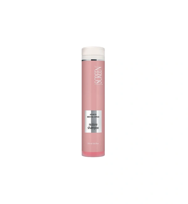 Screen SCREEN Advanced Boosting Complex Restore Shampoo 250ml | Repair & Strengthen Damaged Hair | Enriched with Hydrolyzed Silk & Wheat Proteins, Pro-Vitamin B5