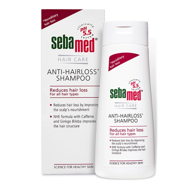 Sebamed Anti-Hairloss Shampoo 200ml| pH 5.5 | Clinically Proven Formula with NHE & Caffeine | Reduces Hair Fall & Strengthens Hair | Dermatologically Tested