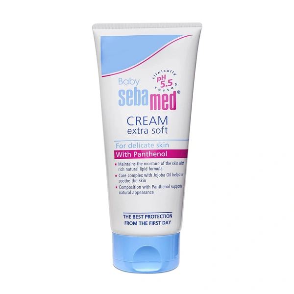 Sebamed Baby Cream Extra Soft 200ml,  pH 5.5 | Extra Moisturizing & Protective Cream for Baby�s Delicate Skin | Dermatologically Tested & Hypoallergenic