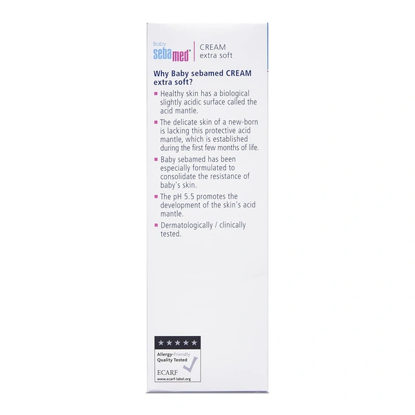 Sebamed Baby Cream Extra Soft 200ml,  pH 5.5 | Extra Moisturizing & Protective Cream for Baby�s Delicate Skin | Dermatologically Tested & Hypoallergenic
