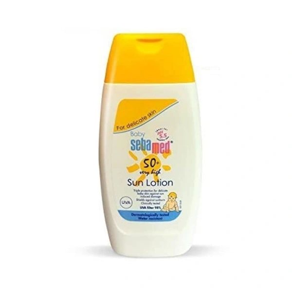 Sebamed SPF 50+ Baby Sun Lotion 200ml | High Protection Against UVA & UVB Rays | Gentle & Moisturizing Formula for Sensitive Baby Skin | Dermatologically Tested