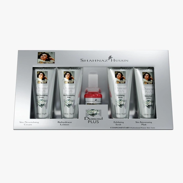 Shahnaz Husain Diamond Skin Revival Facial Kit | Diamond-Infused Skincare | Exfoliating, Nourishing & Rejuvenating | Anti-Aging, Hydrating & Glow-Boosting Facial Care