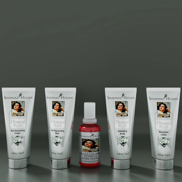 Shahnaz Husain Diamond Skin Revival Facial Kit | Diamond-Infused Skincare | Exfoliating, Nourishing & Rejuvenating | Anti-Aging, Hydrating & Glow-Boosting Facial Care
