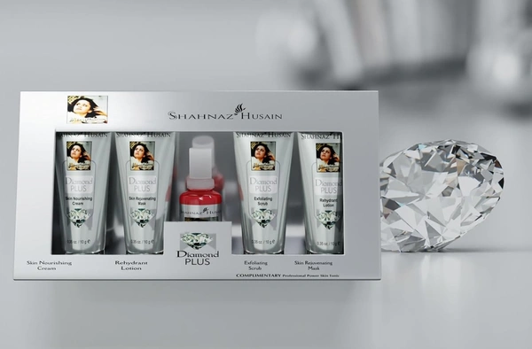 Shahnaz Husain Diamond Skin Revival Facial Kit | Diamond-Infused Skincare | Exfoliating, Nourishing & Rejuvenating | Anti-Aging, Hydrating & Glow-Boosting Facial Care